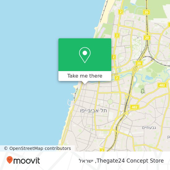מפת Thegate24 Concept Store, ירמיהו הנביא 24 הצפון הישן-האזור הצפוני, תל אביב-יפו, 60000