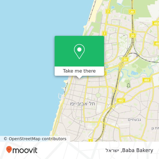 מפת Baba Bakery, ישעיהו הצפון הישן-האזור הצפוני, תל אביב-יפו, 62494