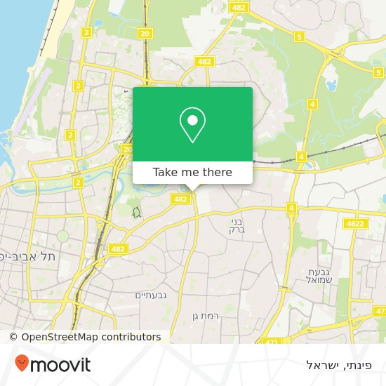 מפת פינתי, דרך דוד בן גוריון בני ברק, תל אביב, 51201