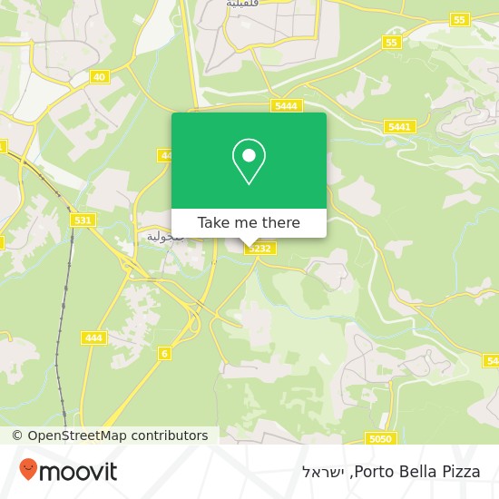 מפת Porto Bella Pizza, הדרור ירחיב, 45860
