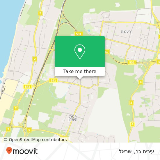 מפת עירית בר, שדרות בן גוריון הרצליה, תל אביב, 46785