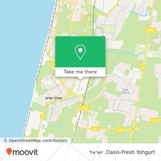 מפת Oasis-Fresh Yohgurt, גבורי ישראל נתניה, השרון, 42000