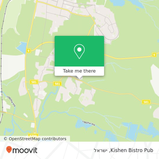 מפת Kishen Bistro Pub, גבעת חיים (איחוד), 38935