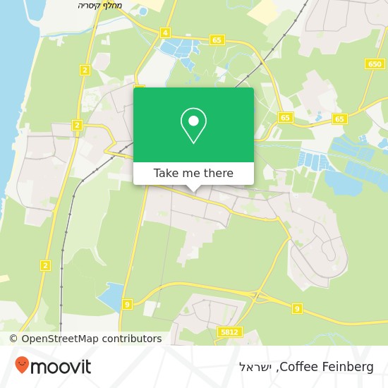 מפת Coffee Feinberg, ז'בוטינסקי חדרה, 38400