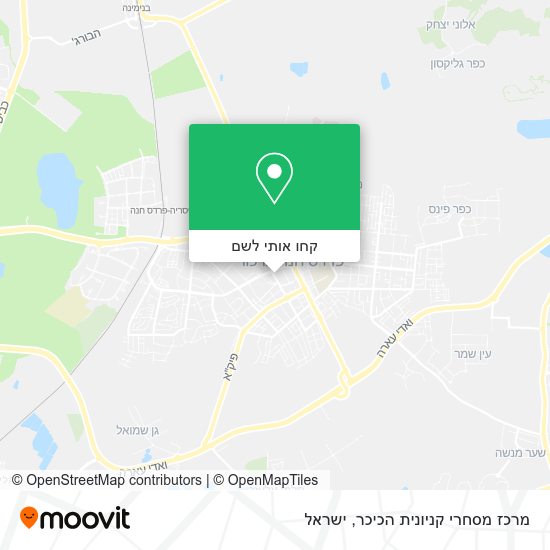 מפת מרכז מסחרי קניונית הכיכר