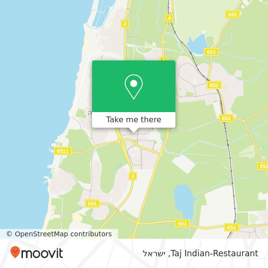 מפת Taj Indian-Restaurant, רוטשילד 2 אור עקיבא, 30600