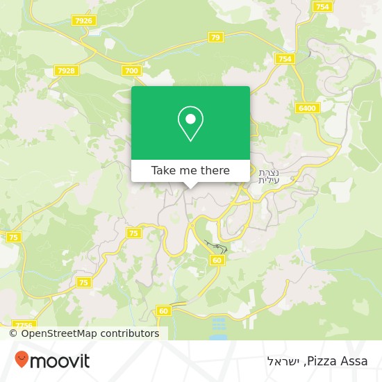 מפת Pizza Assa, 4089 נצרת, יזרעאל, 16089