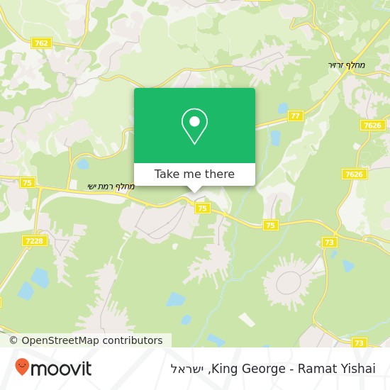 מפת King George - Ramat Yishai, חורש האלונים רמת ישי, 30095