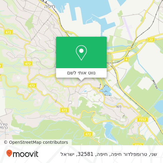 מפת שני, טרומפלדור חיפה, חיפה, 32581