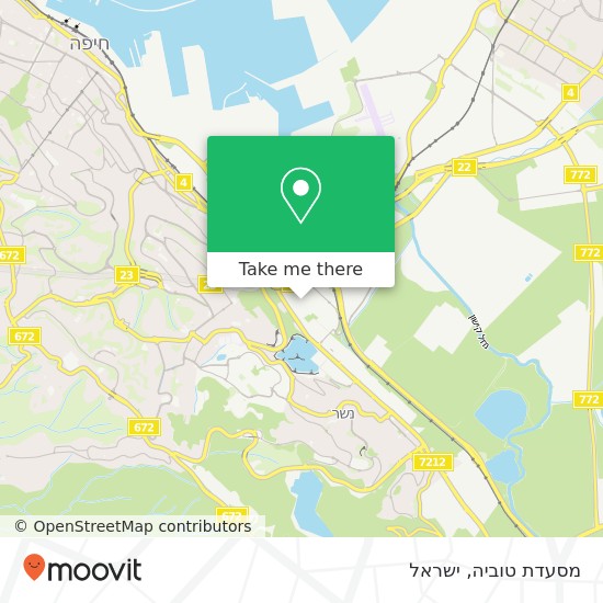 מפת מסעדת טוביה, מקלף מרדכי חיפה, חיפה, 32952