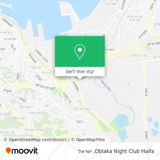 מפת Oblaka Night Club Haifa