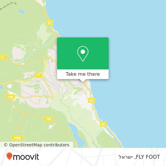 מפת FLY FOOT, הגליל טבריה, כנרת, 14200