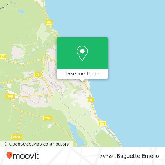 מפת Baguette Emelio, הגליל טבריה, 14200