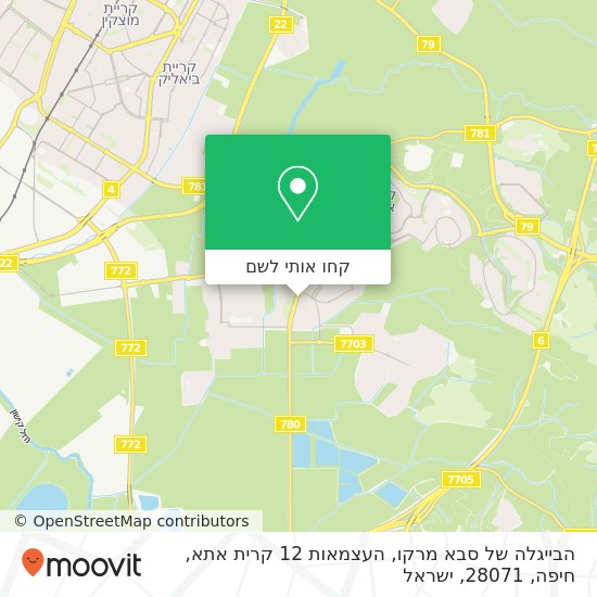 מפת הבייגלה של סבא מרקו, העצמאות 12 קרית אתא, חיפה, 28071