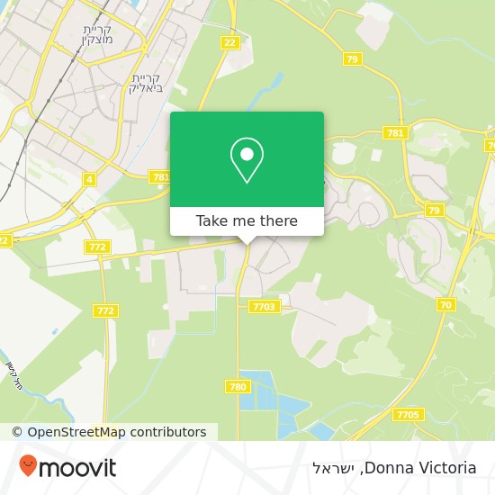 מפת Donna Victoria, העצמאות קרית אתא, חיפה, 28071