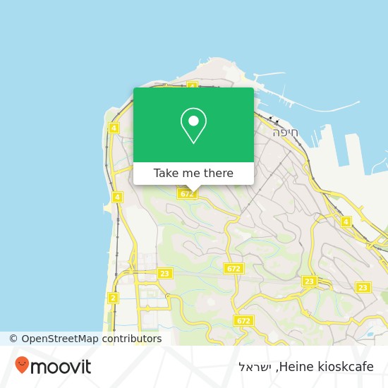 מפת Heine kioskcafe, דרך הים כרמל מערבי, חיפה, 34746