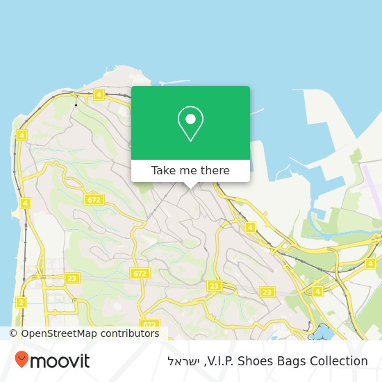 מפת V.I.P. Shoes Bags Collection, הרצל חיפה, חיפה, 33505