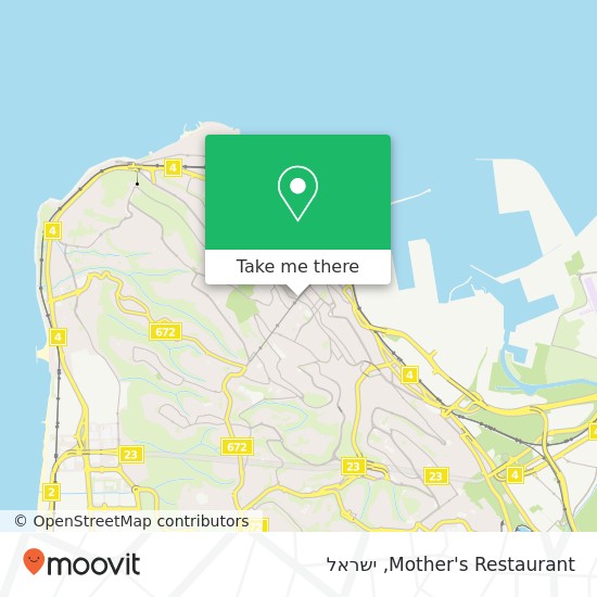 מפת Mother's Restaurant, הנביאים הדר, חיפה, 33305