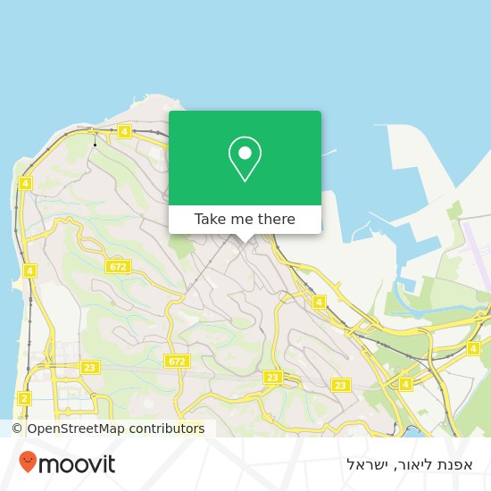 מפת אפנת ליאור, ביאליק חיפה, חיפה, 33112