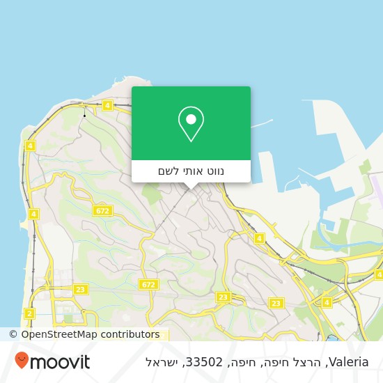 מפת Valeria, הרצל חיפה, חיפה, 33502