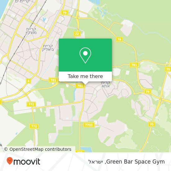 מפת Green Bar Space Gym