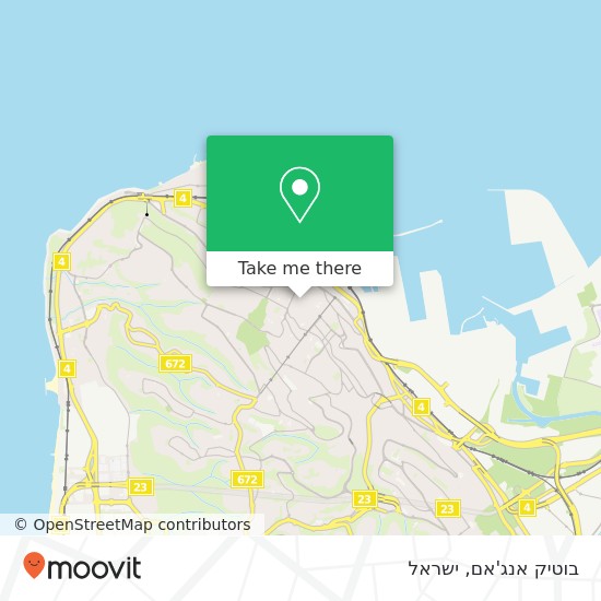 מפת בוטיק אנג'אם, יוחנן הקדוש חיפה, חיפה, 30000