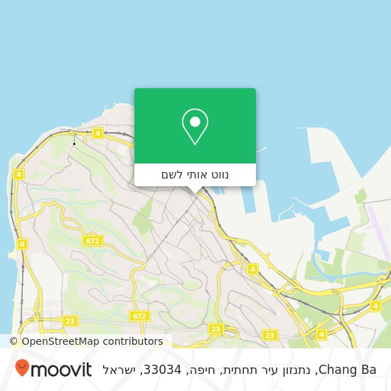 מפת Chang Ba, נתנזון עיר תחתית, חיפה, 33034