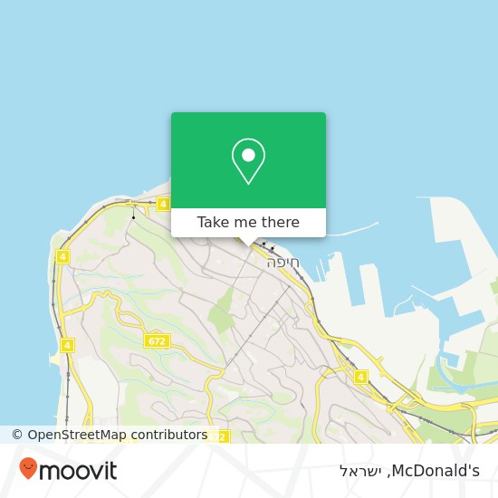 מפת McDonald's, דרך יפו חיפה, חיפה, 33413