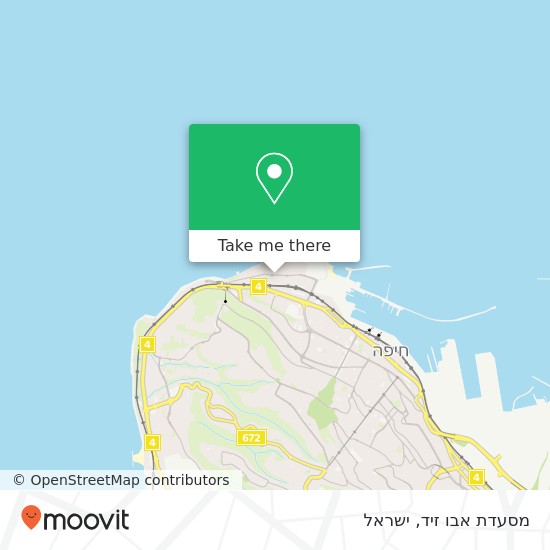מפת מסעדת אבו זיד, העליה השניה חיפה, חיפה, 35011