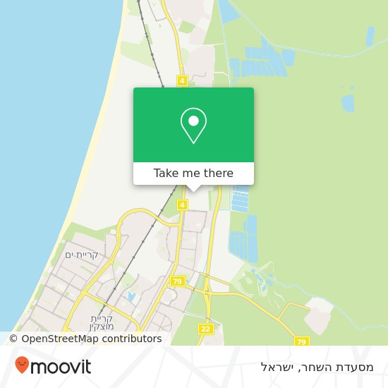 מפת מסעדת השחר, הנס מולר קרית ביאליק, חיפה, 27512