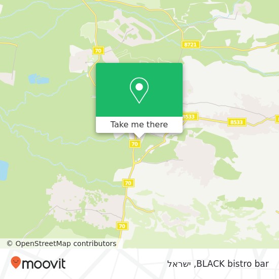 מפת BLACK bistro bar, כפר יאסיף, 24908