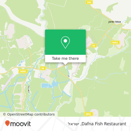 מפת Dafna Fish Restaurant, דפנה, 12235