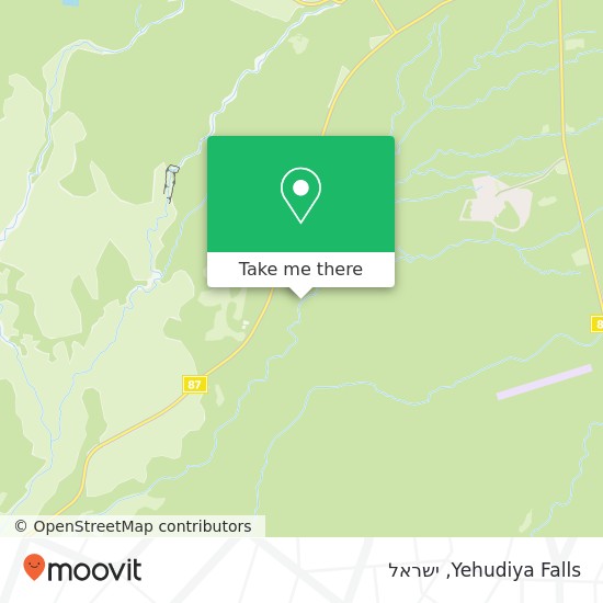 מפת Yehudiya Falls