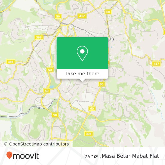 מפת Masa Betar Mabat Flat