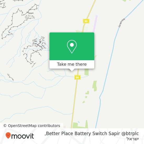 מפת Better Place Battery Switch Sapir @btrplc