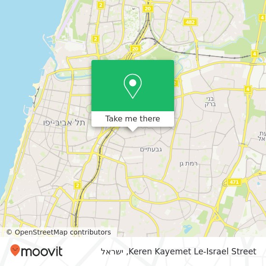 מפת Keren Kayemet Le-Israel Street