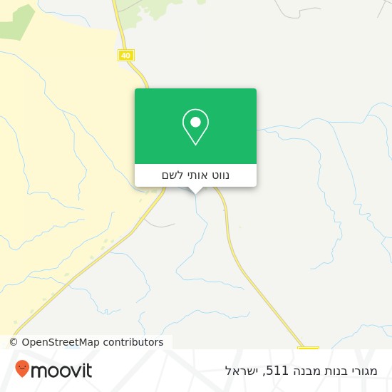 מפת מגורי בנות מבנה 511