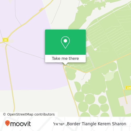 מפת Border Tiangle Kerem Sharon