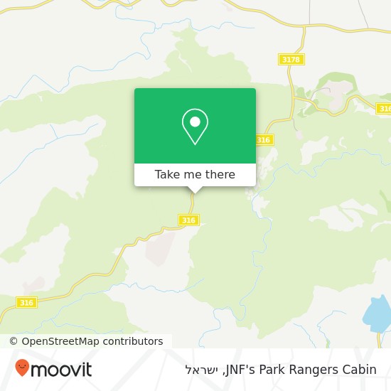 מפת JNF's Park Rangers Cabin