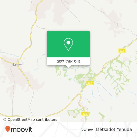 מפת Metsadot Yehuda