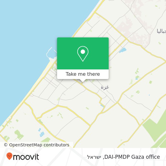 מפת DAI-PMDP Gaza office