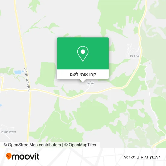 מפת קיבוץ גלאון