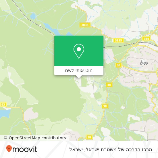 מפת מרכז הדרכה של משטרת ישראל