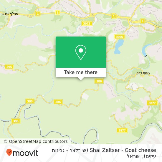 מפת Shai Zeltser - Goat cheese (שי זלצר - גבינות עיזים)