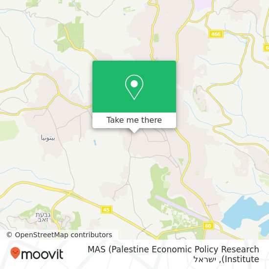 מפת MAS (Palestine Economic Policy Research Institute)