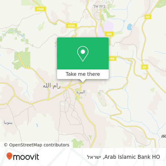 מפת Arab Islamic Bank HO