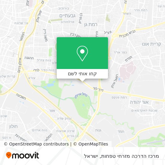 מפת מרכז הדרכה מזרחי טפחות