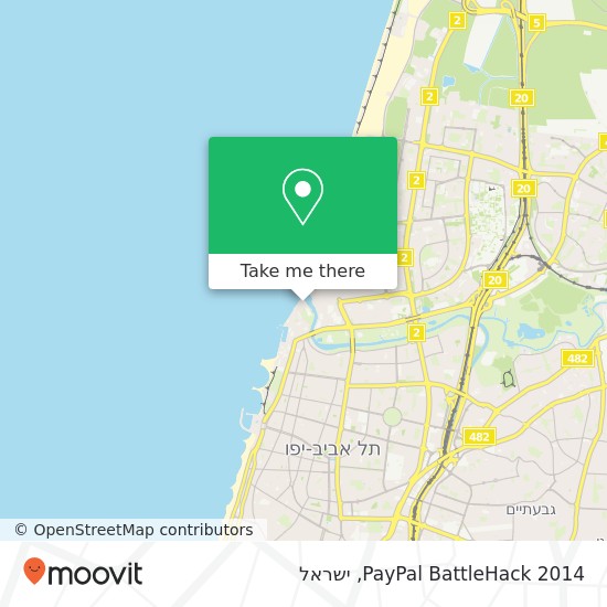 מפת PayPal BattleHack 2014