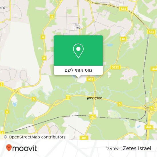 מפת Zetes Israel