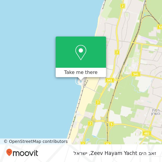מפת זאב הים Zeev Hayam Yacht